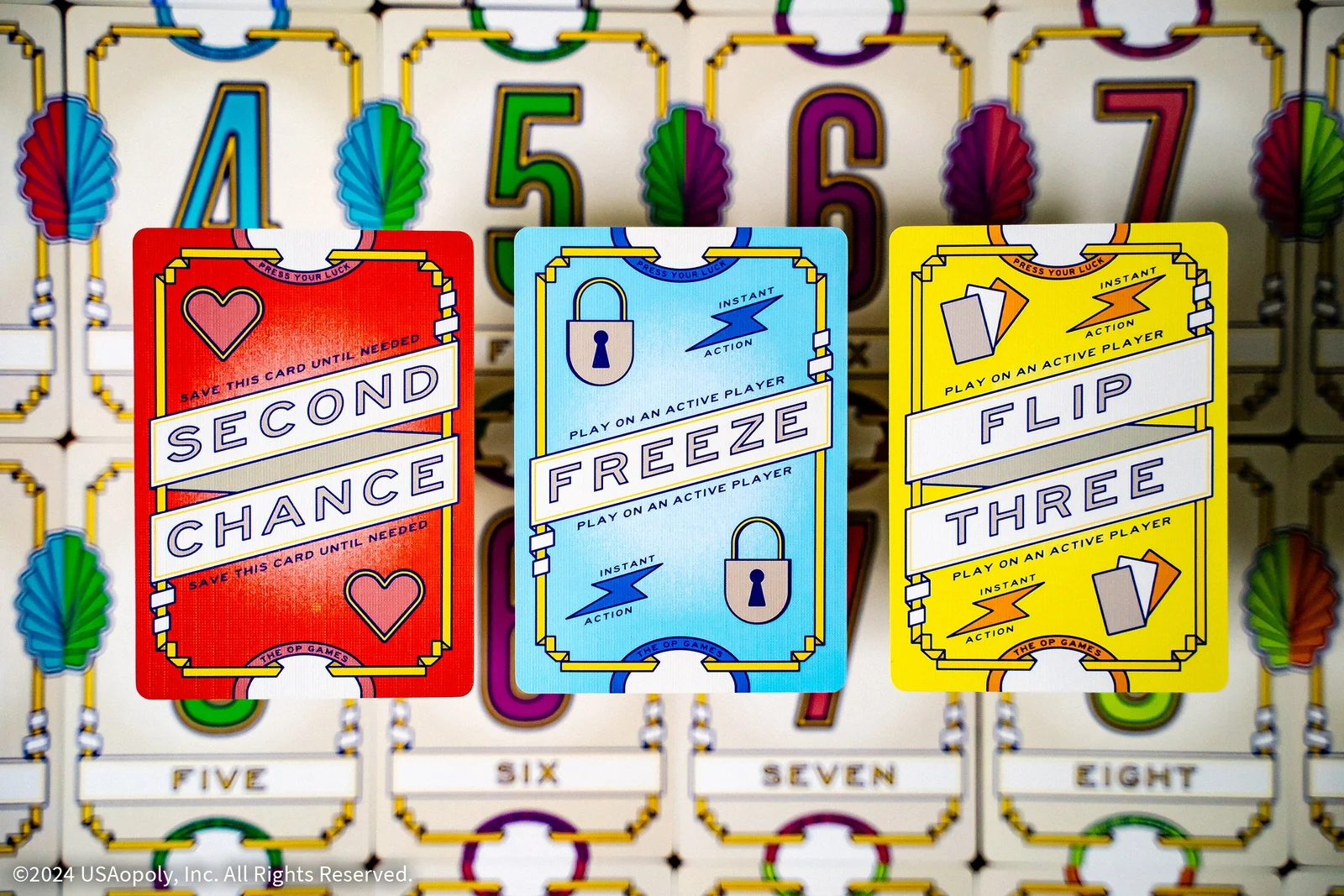 Flip 7: cartas e componentes
