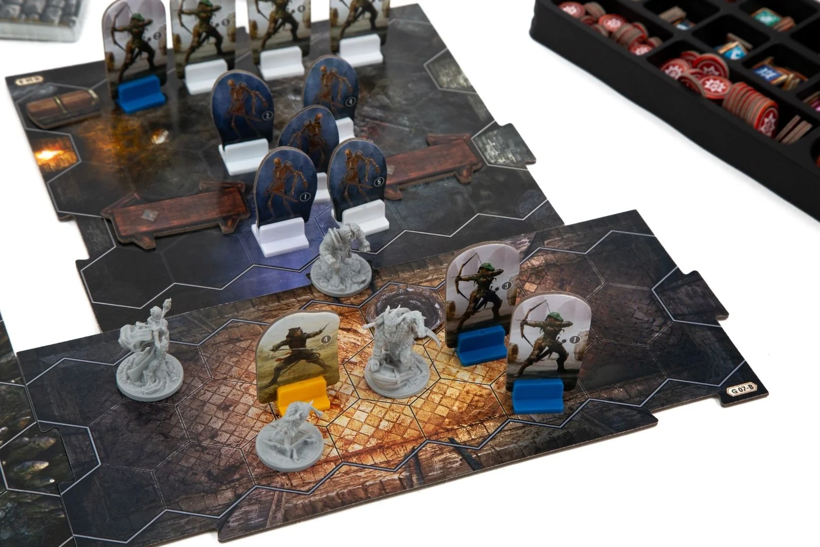 Gloomhaven: mesa montada vista de cima