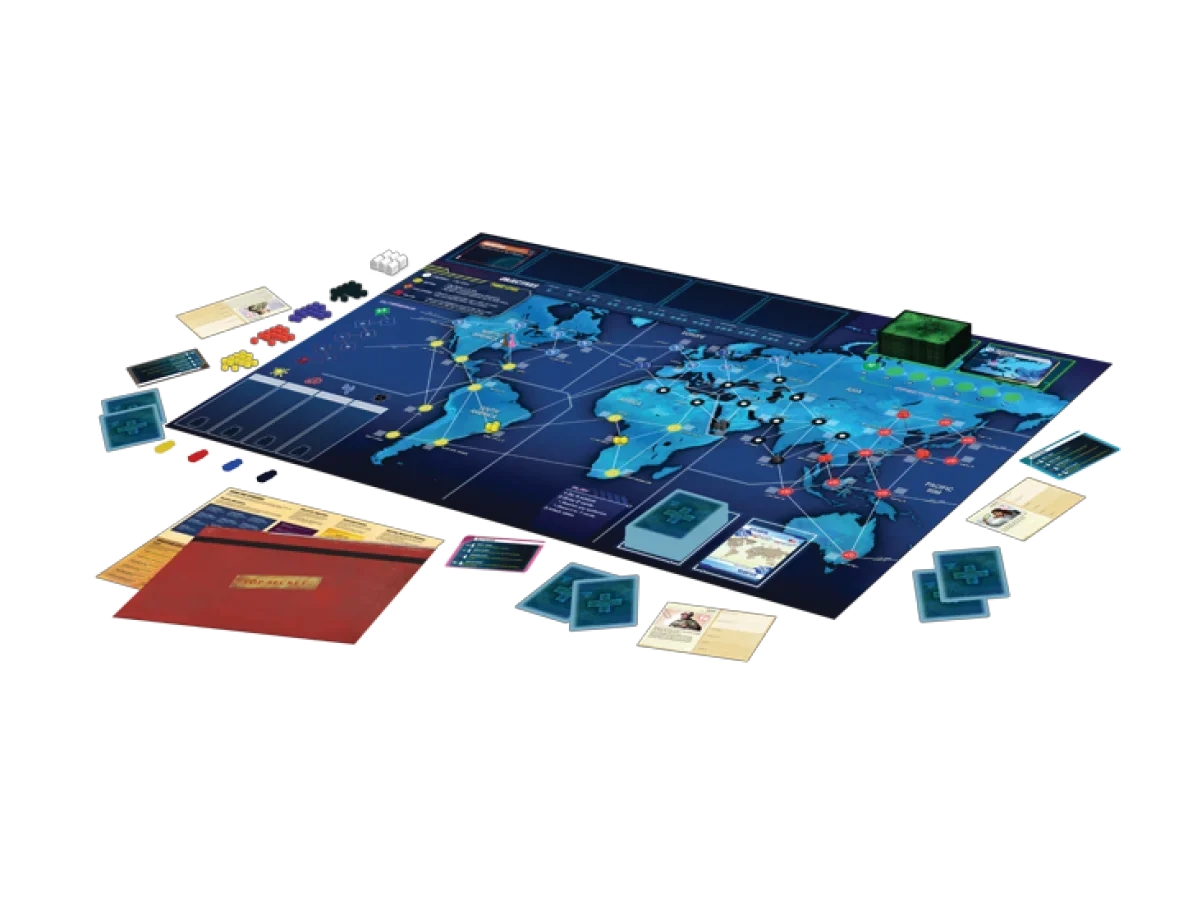 Pandemic Legacy: Season 1: cartas e componentes